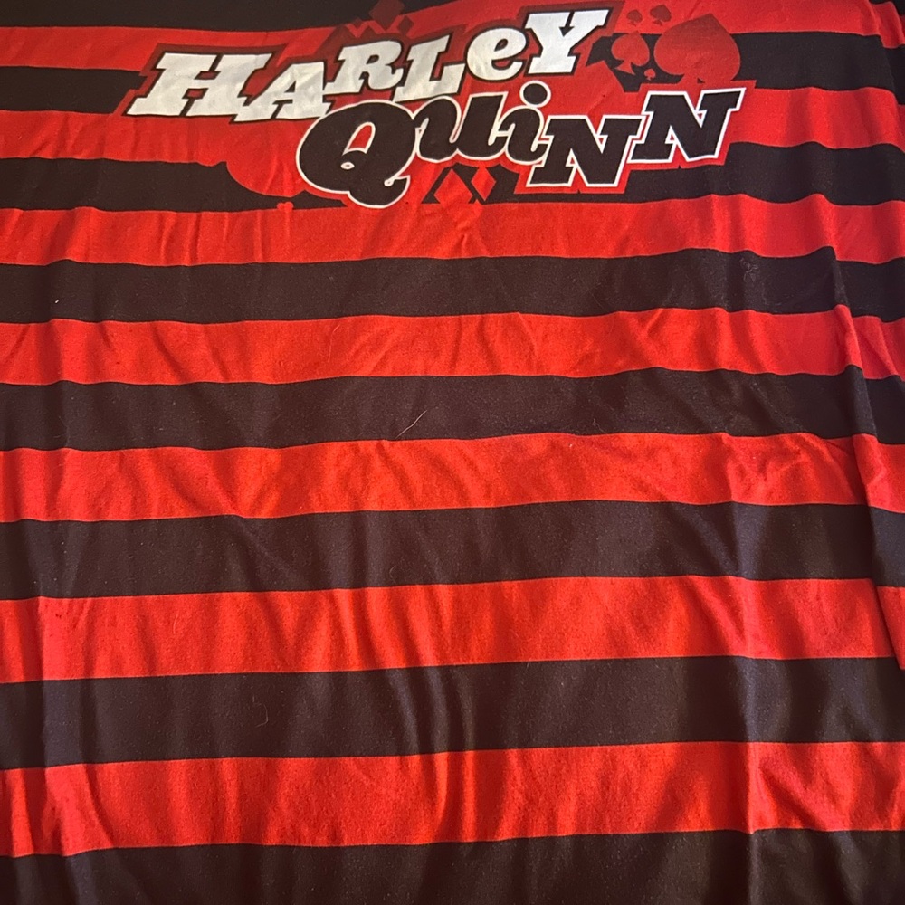 Harley Quinn “Puddin’” Striped Graphic Short Sleeve – Size XXL